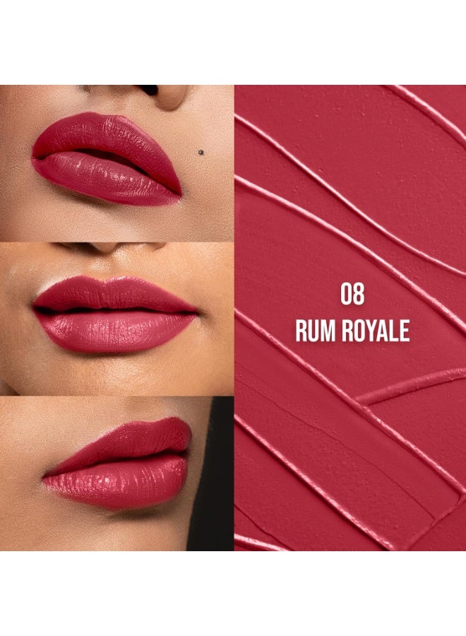 Staze 9to9 Crème De La Matte Lipstick | Intense Color Payoff | Weightless Silky Formula | 12-Hour Stay | Non-Drying | 08 Rum Royale | 4.2 - Image 2